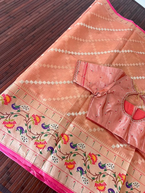 Tissue Kota silk saree