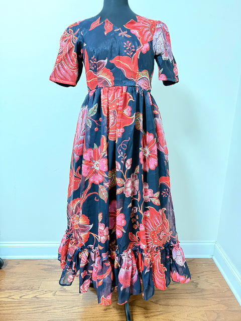 Women  Large - Trendy Soft Organza Silk Long Gown