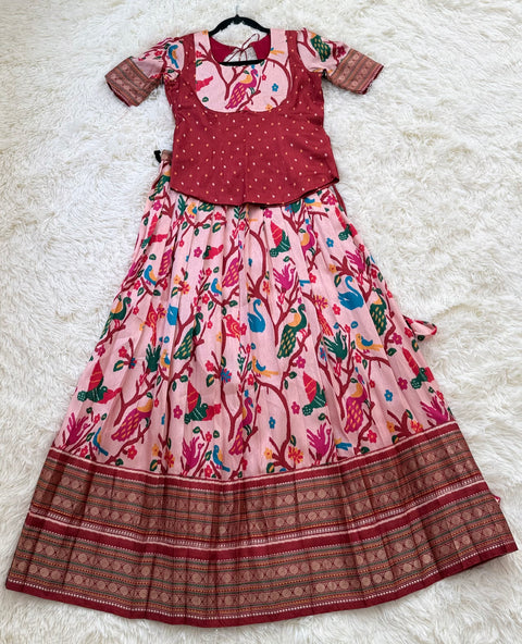 Teen 10-12 yrs - ikkat patola lehenga