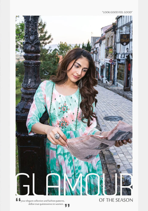 Pure Muslin Handwork Designer Frock/Dress