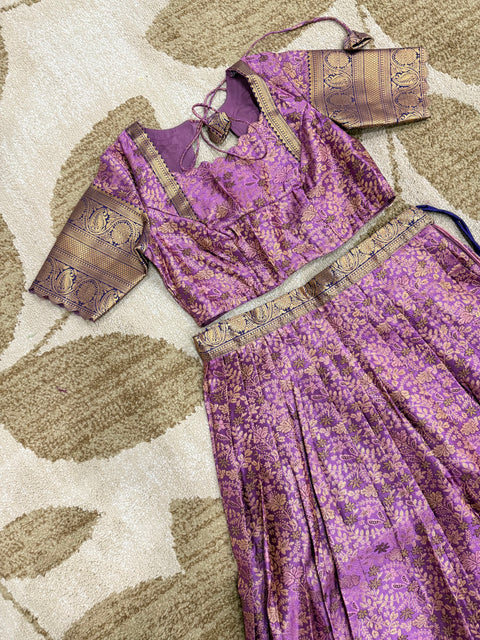 Teen Lehanga - Premium Kanchi Pattu Lehanga Set