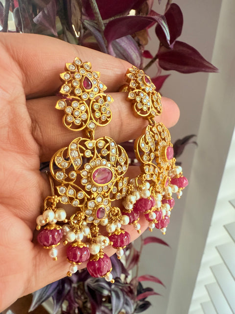 Pure 925 Silver CZ Earrings Set