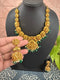 One Gram Gold Deep Nakshi Lakshmi Short Necklace Set