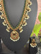 One Gram Gold Kemp Guttapusalu Long Necklace Set