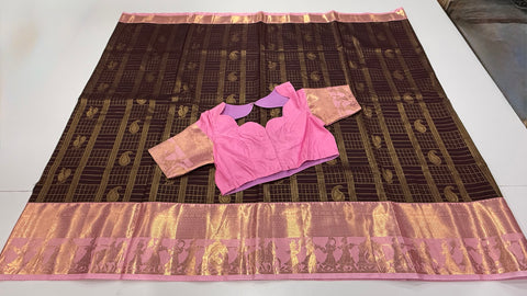 Premium Semi Gadwal silk saree