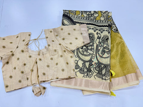 Kalamkari Tissue Silk Saree