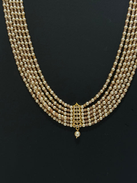 Pure 925 Silver CZ Beads Necklace