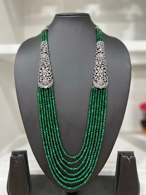 Victorian CZ Multilayer Beaded Necklace