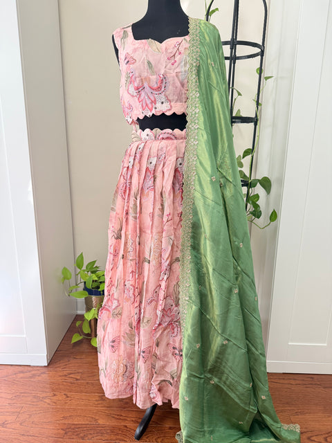 Teen 10-15 - Floral Soft Organza Lehanga Set