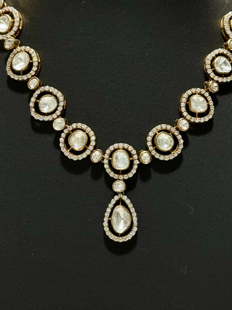 Pure 925 Silver Victorian Moissanite Necklace