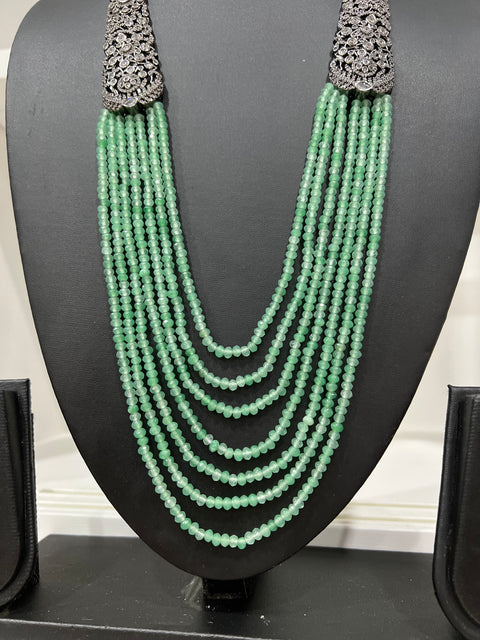 Victorian CZ Multilayer Beaded Necklace