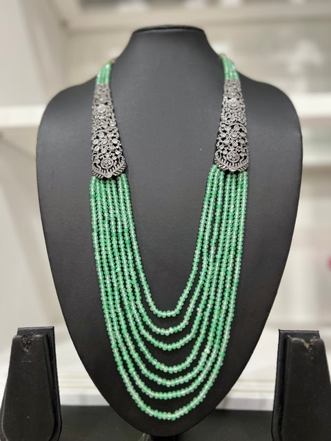 Victorian CZ Multilayer Beaded Necklace