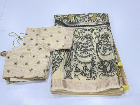 Kalamkari Tissue Silk Saree