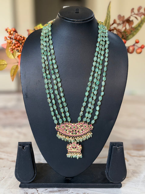 Pachi Kundan Jadau Beaded Necklace