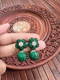 Pure 925 Silver Emerald CZ Earrings