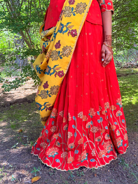 Teen/Adult Medium - Kalamkari Lehanga Set