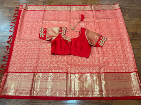 Pure Kanchipattu / Kanjeevaram Brocade Saree