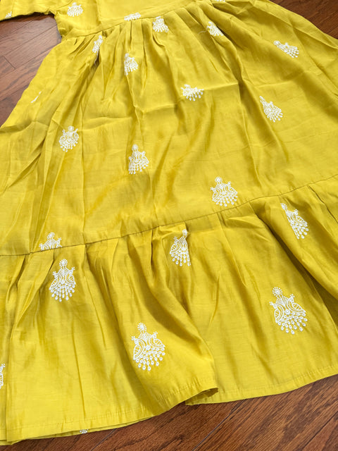 Mul Chanderi Silk Frock Dress