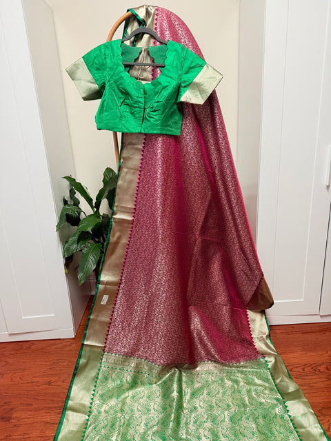2 for $100 - Semi Kanchi Tissue silk Saree
