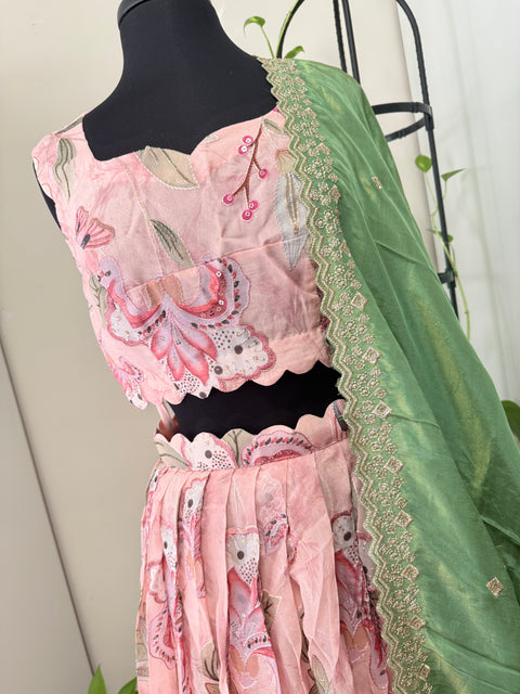 Teen 10-15 - Floral Soft Organza Lehanga Set