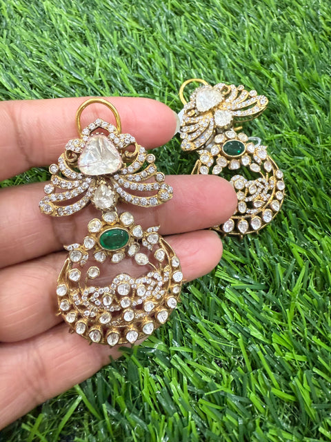 Pure 925 Silver CZ Earrings Set
