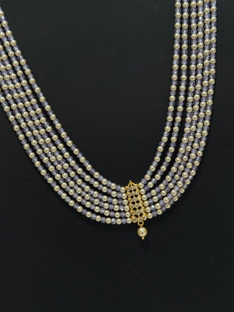 Pure 925 Silver CZ Beads Necklace