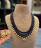 Pure 925 Silver Moissonite Necklace with Sapphire Beads