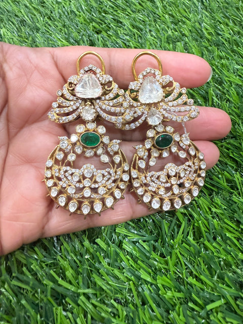 Pure 925 Silver CZ Earrings Set