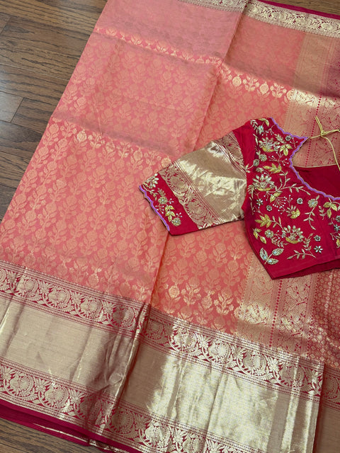 Pure Kanchipattu / Kanjeevaram Brocade Saree
