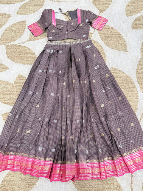 Size Large - Crepe Silk Lehanga Set