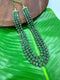 Natural Emerald Carved Pumpkin Beads Mala