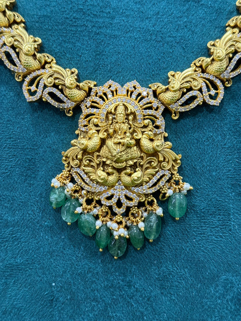 Pure 925 Silver Nakshi Lakshmi Necklace