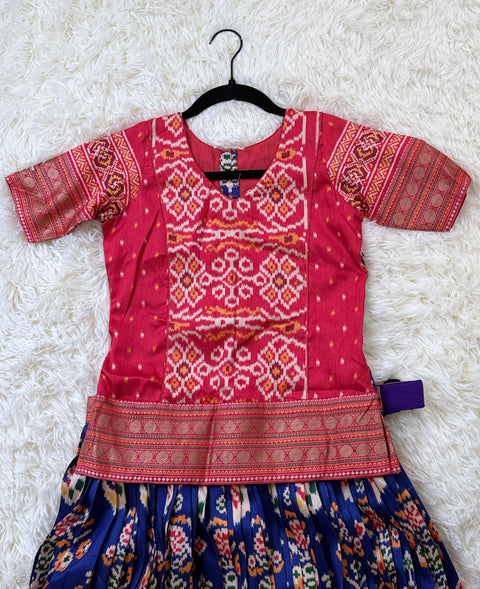 Teen 10-12 yrs - ikkat patola lehenga