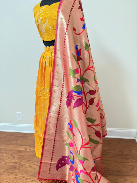Women XXL- Banaras Brocade Lehanga Set
