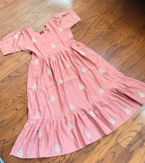 Mul Chanderi Silk Frock Dress