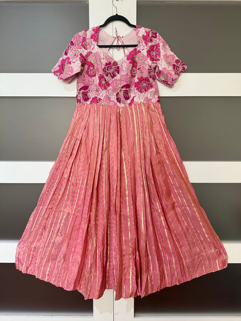 Size XL - Trendy Tissue Silk Long Gown