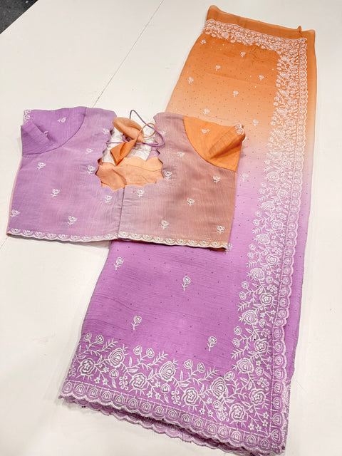 Shimmer Chiffon saree