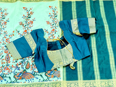 Dola Silk Kalamkari Saree
