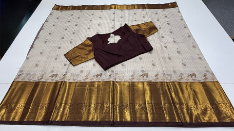 Premium Semi Gadwal silk saree