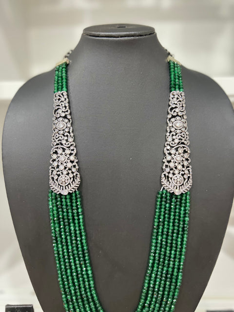 Victorian CZ Multilayer Beaded Necklace