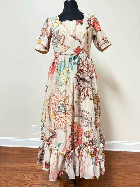 Women  Large - Trendy Soft Organza Silk Long Gown