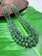 Natural Emerald Carved Pumpkin Beads Mala