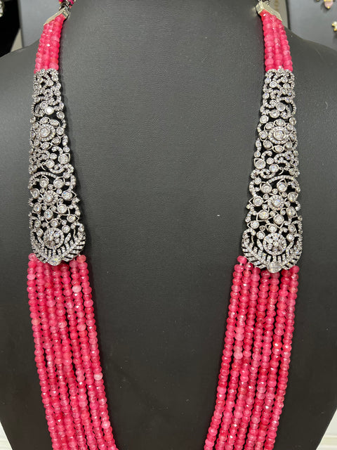 Victorian CZ Multilayer Beaded Necklace