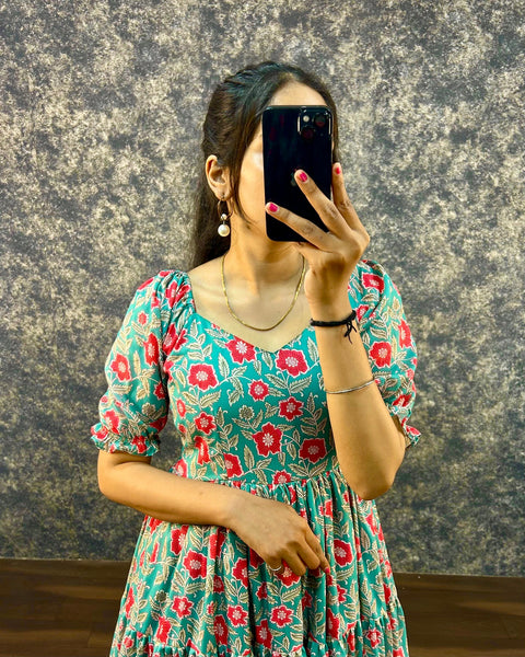 Soft Cotton Printed Frock Dress