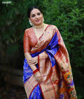Pre-order for Seni Banaras Paithani Saree with unstitched Blouse
