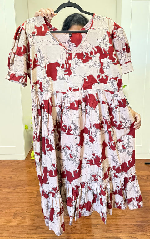 Cotton Kalamkari Frock Dress