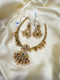 Pure 925 Silver CZ Kante Necklace with Earrings
