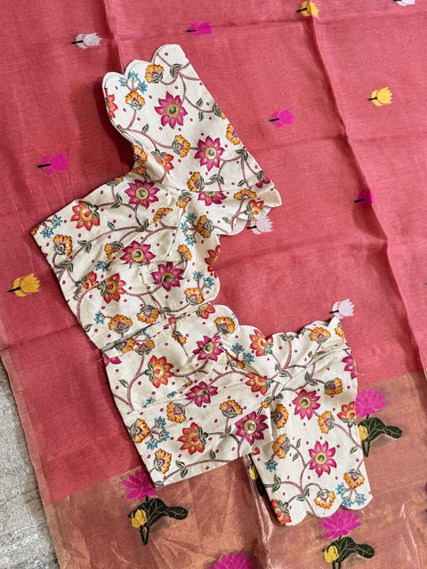 Pure Tissue Linen Saree