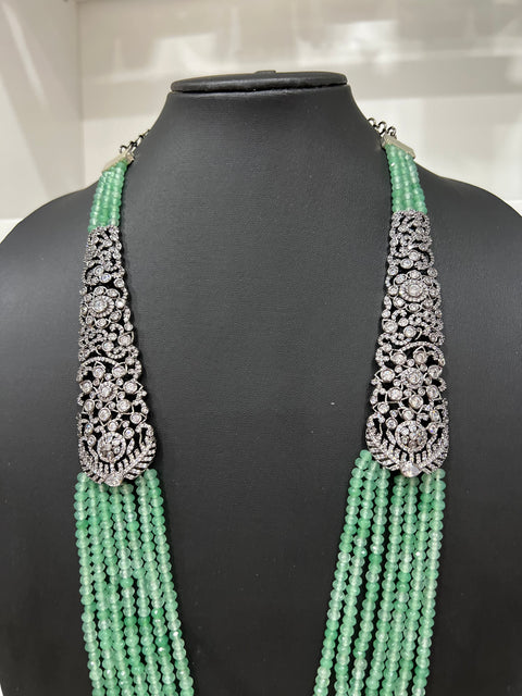 Victorian CZ Multilayer Beaded Necklace