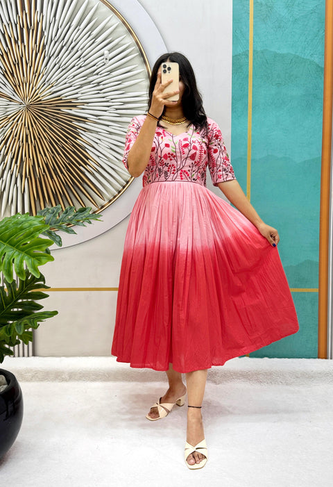 Mul Mul Cotton Frock Dress